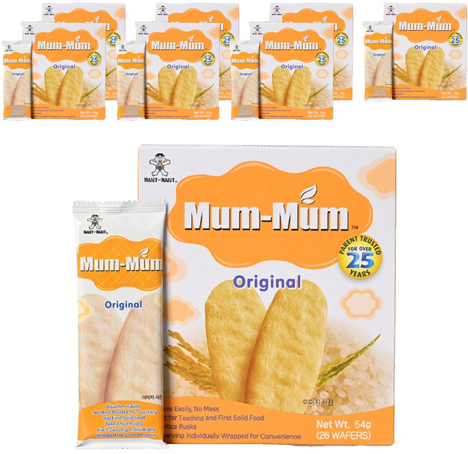 멈멈 신형 유아쌀과자 13p, 오리지널, 54g, 8개