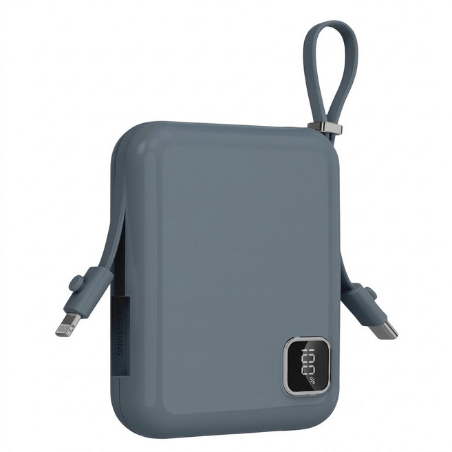 HONG JIN 宏晉 MINI SP 迷你快充行動電源 10000mAh USB-C Lightning, HJ-MINI SP, 鋼鐵灰
