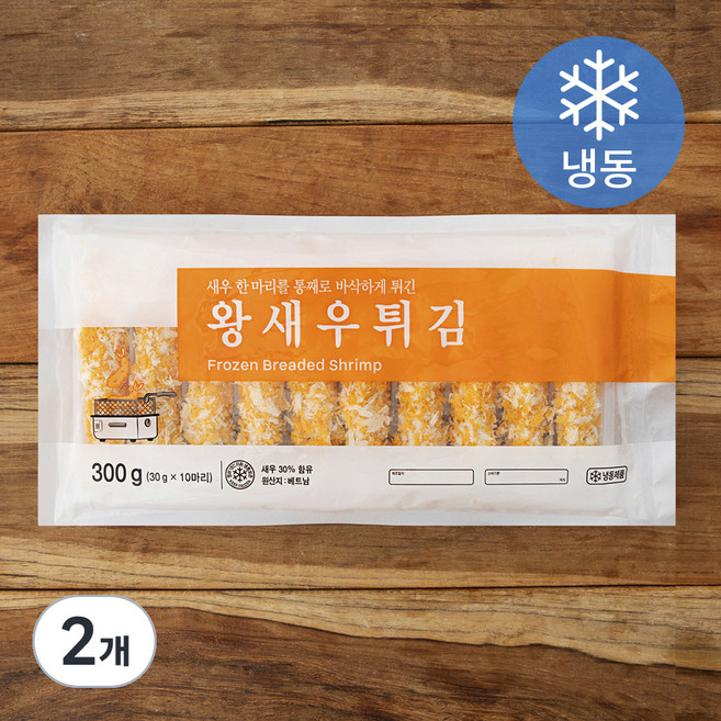 세미원 왕새우튀김 (냉동), 300g, 2개