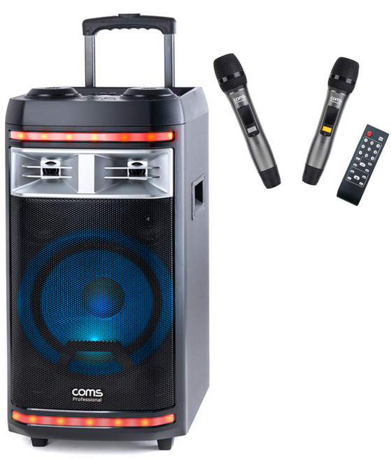 컴스 휴대용 블루투스 버스킹 앰프 Pro, CR400P, 혼합색상