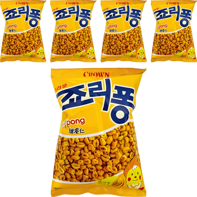 CROWN 皇冠 Jollypong 甜麥仁, 90g, 5包
