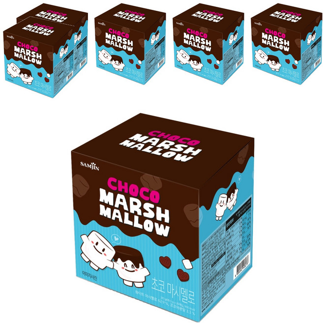 삼진 초코 마시멜로 20p, 6개, 210g