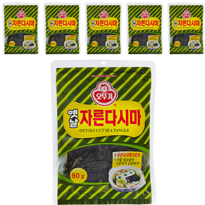 오뚜기 옛날 자른 다시마, 80g, 6개