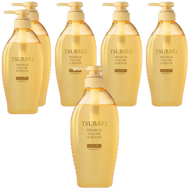 츠바키 프리미엄 볼륨 앤 리페어 샴푸, 450ml, 6개