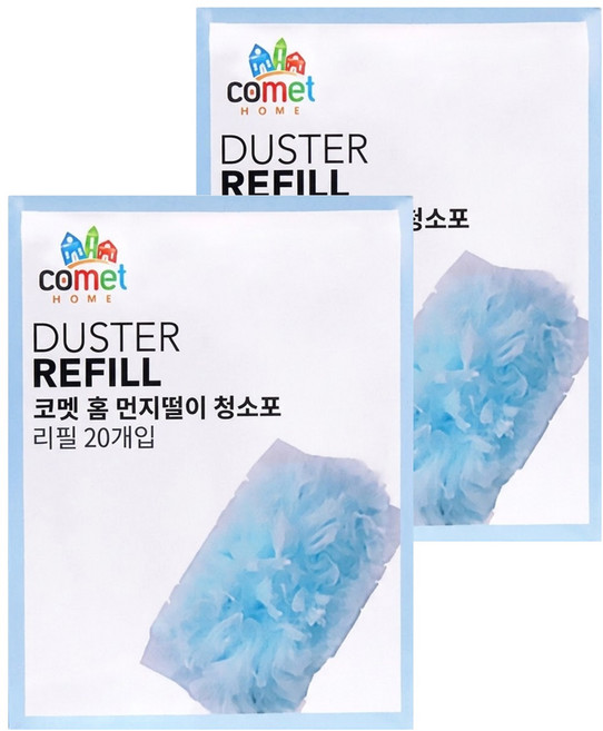comet 除塵撢替換布補充包 20入, 藍色, 2組