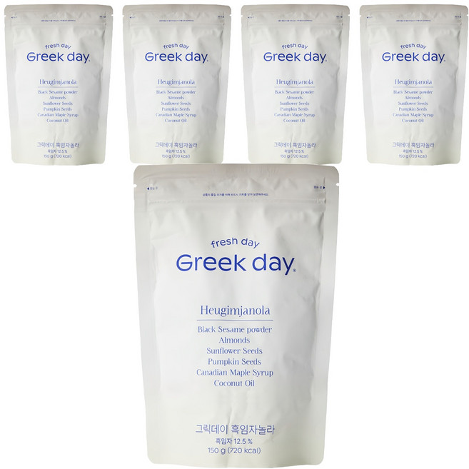 그릭데이 흑임자놀라 시리얼, 150g, 5개