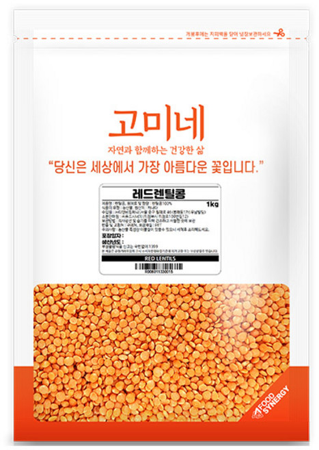 고미네 레드 렌틸콩, 1kg, 1개