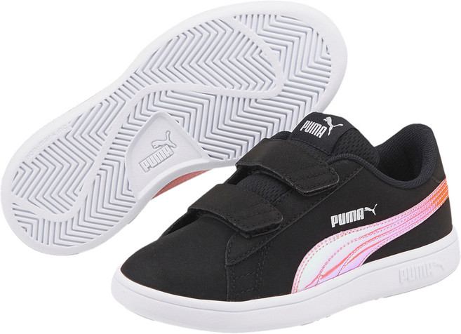 푸마 아동용 스매쉬 V2 홀로 V PS 운동화 블랙 38557502