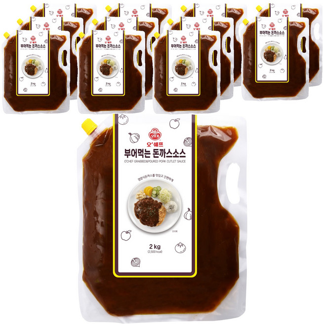 오뚜기 오쉐프 부어먹는 돈까스소스, 2kg, 12개