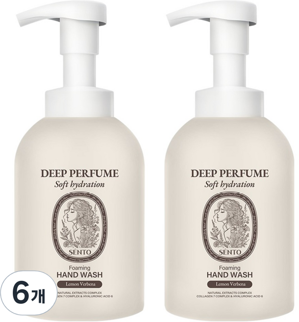 센토 딥퍼퓸 포밍 핸드워시 레몬버베너향, 510ml, 6개