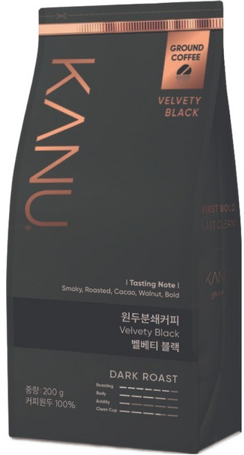 카누 커피 분쇄 원두 벨베티 블랙, 핸드드립, 200g, 1개