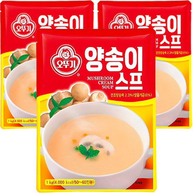 오뚜기 양송이 스프, 1kg, 3개