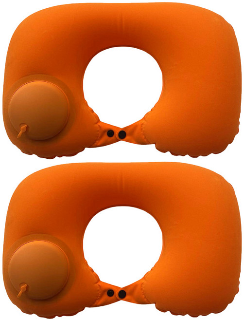 코지웰 여행용 휴대용 커플 캠핑 에어 목베개 TR0002 2p