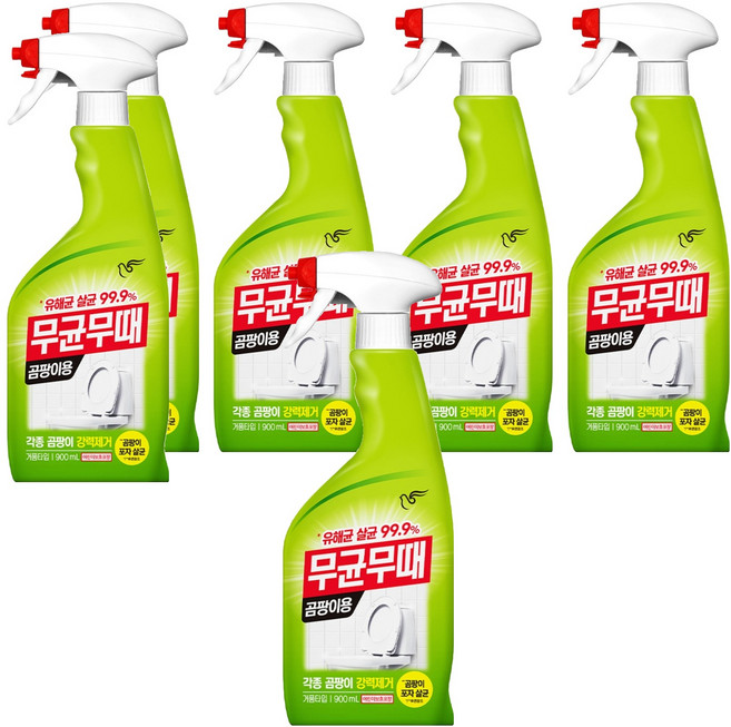무균무때 곰팡이용 세정제, 900ml, 6개