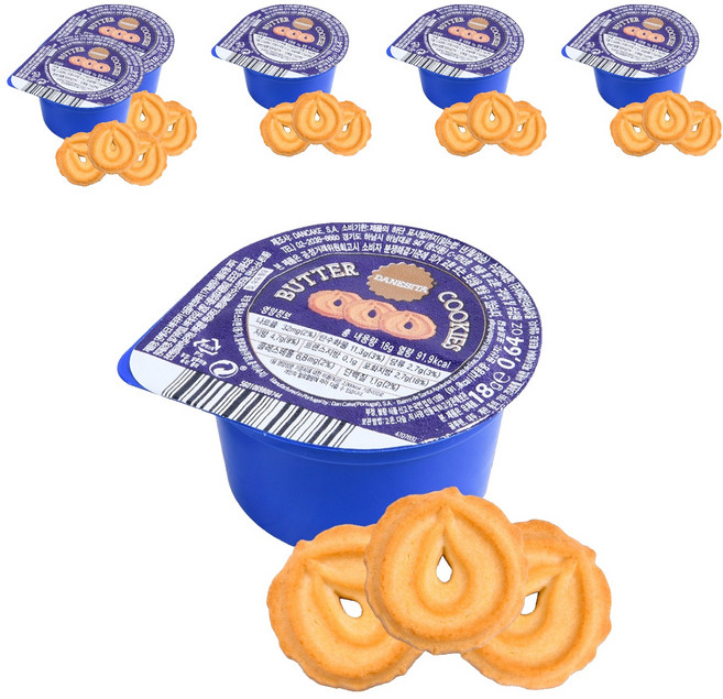 다네시타 댄케이크 버터쿠키 싱글서브, 18g, 6개