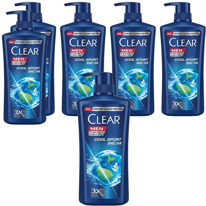 CLEAR 淨 冰涼薄荷止癢 男士去屑洗髮乳, 900g, 6瓶