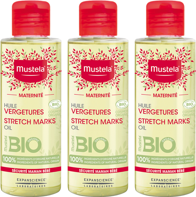 mustela 慕之恬廊 孕膚油, 3瓶, 105ml