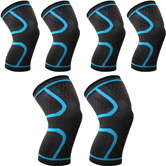 AOLIKES 奧力克斯 7718彈力護膝, 3雙, 天藍色