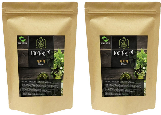해밀생활건강 100일동안 현미차 삼각티백, 1.5g, 100개입, 2개