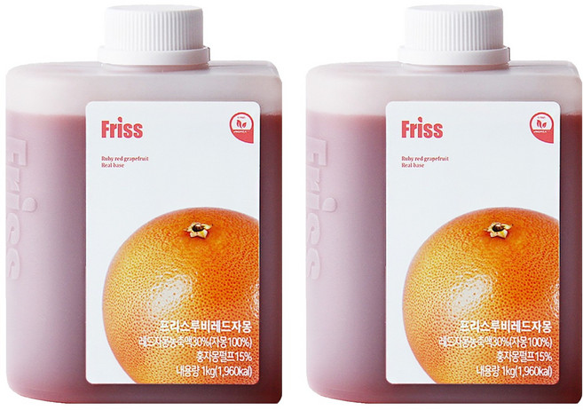 Friss Ruby Red 葡萄柚濃縮液, 1kg, 2個
