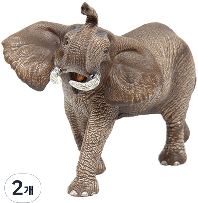 슐라이히 수컷 아프리카 코끼리 SL14762 피규어, 2개