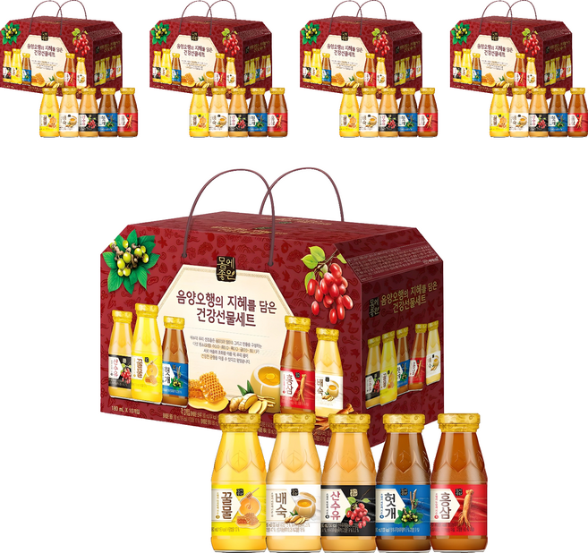 해태htb 몸에좋은 음양오행 건강음료 선물세트, 180ml, 50개