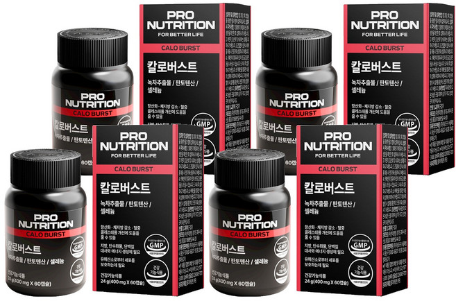 프로뉴트리션 칼로버스트 다이어트 보조제 체지방 감소, 60정, 4개