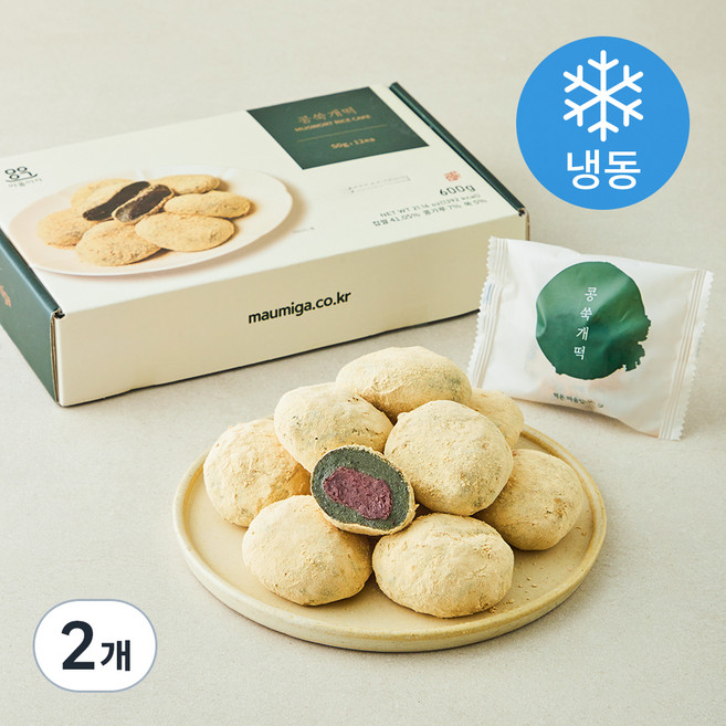 마음이가 콩쑥개떡 개별포장 (냉동), 50g, 12개입, 2개