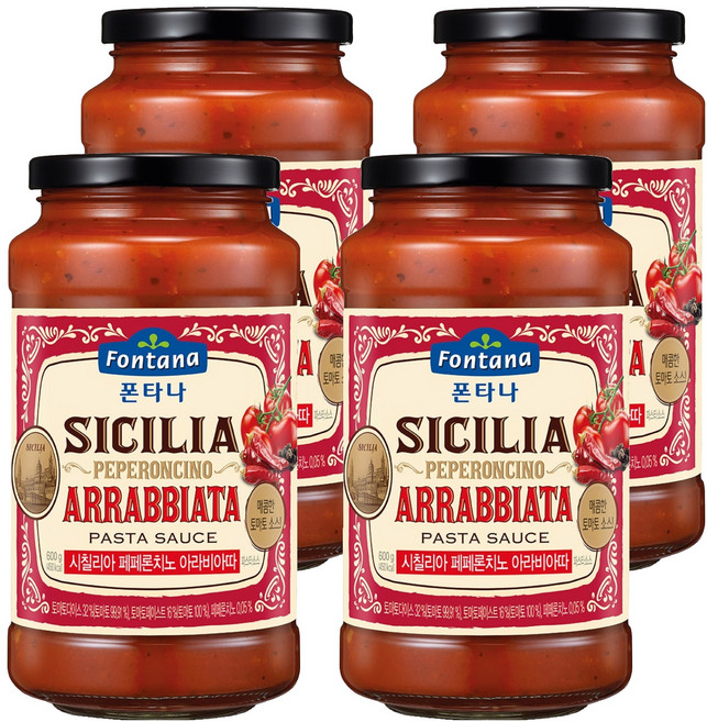 Sempio 膳府 Fontana 西西里香辣番茄義大利麵醬, 4個, 600g