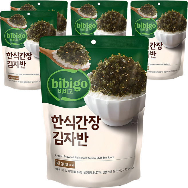 비비고 한식간장 김자반, 50g, 5개