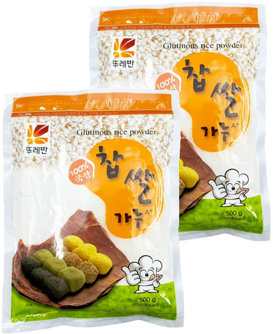 뚜레반 국산 찹쌀가루 A+, 500g, 2개