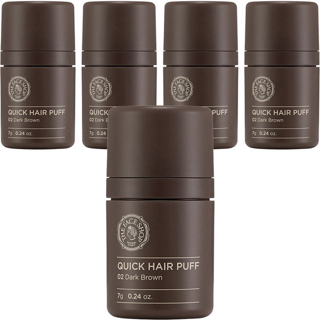 THE FACE SHOP 菲詩小舖 遮色氣墊髮粉 7g, 02 深棕色, 5罐