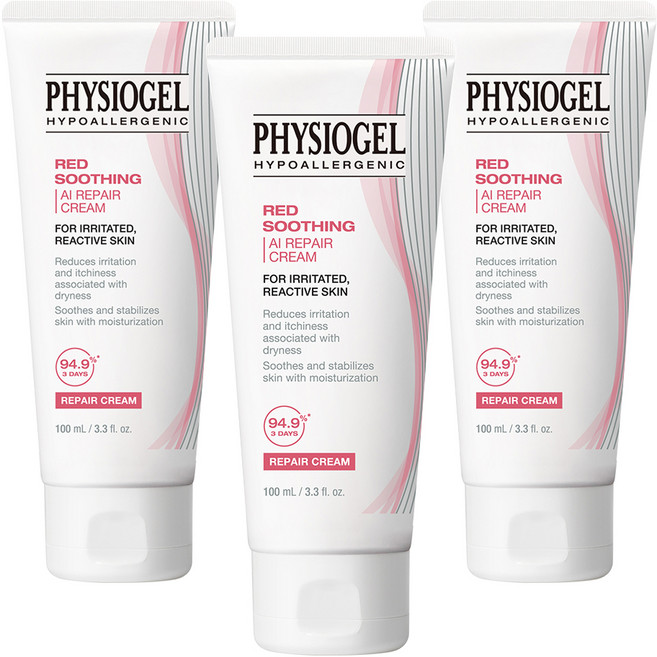 피지오겔 레드 수딩 AI 리페어 크림, 100ml, 3개