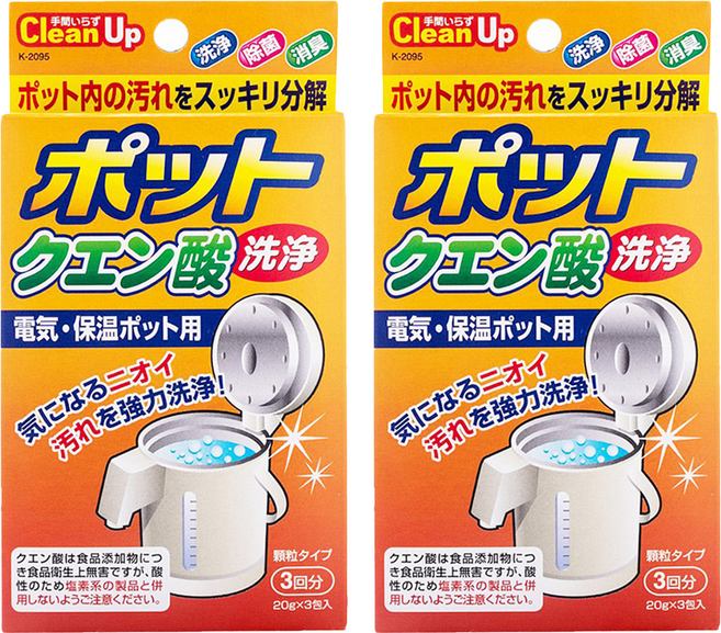 KOKUBO 小久保 檸檬酸熱水瓶清潔劑 3包, 60g, 2盒