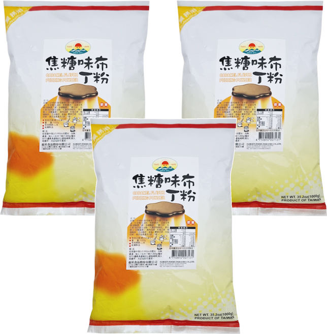 FAIRSEN 惠昇食品 焦糖布丁粉, 1kg, 3包