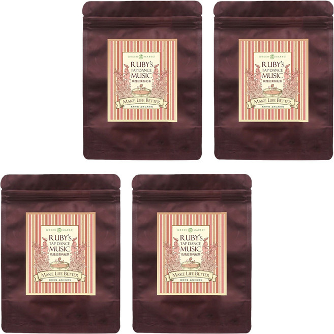 Green Market 菓青市集 玫瑰紅棗枸杞三角茶包, 4包, 10個, 3.5g