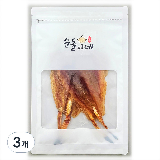 순돌이네 꼬리아귀포, 3개, 180g