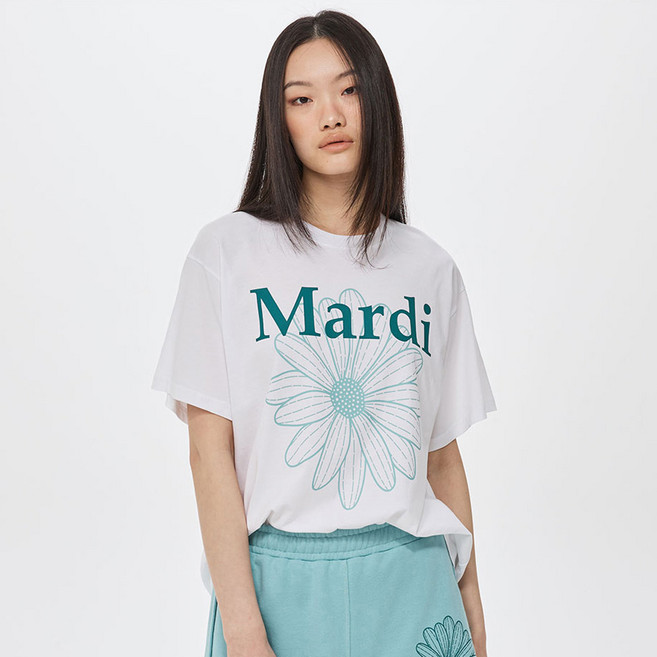 Mardi Mercredi 女款花卉雙人棉質T恤