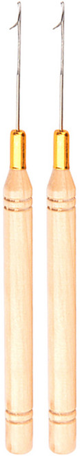 알리다 붙임머리 나무 코바늘 대, 혼합색상, 2개