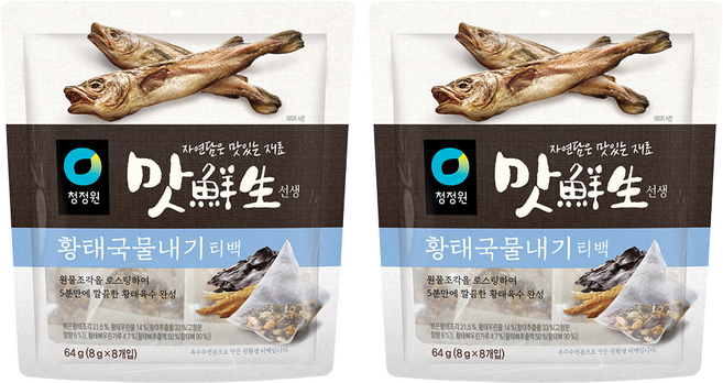 맛선생 황태 만능 육수 티백, 64g, 2개
