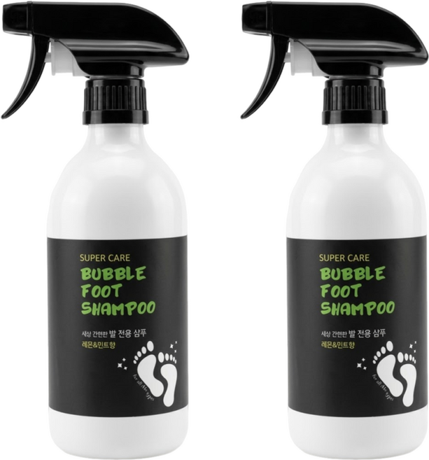 Super Care 沐浴乳 足部專用 Lemon+Mint, 1瓶, 2瓶, 500ml