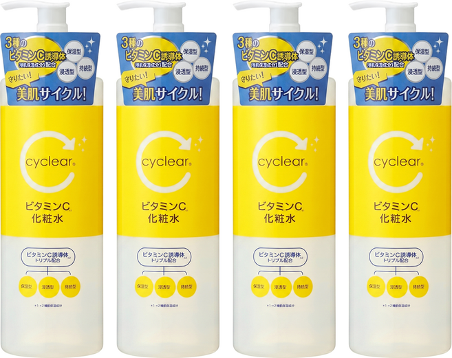 KUMANO 熊野油脂 cyclear 維他命 化妝水, 500ml, 4瓶