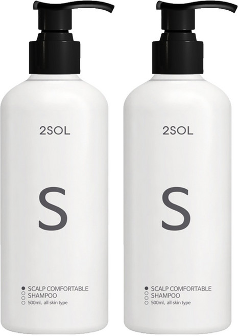 2SOL 두피가 편한 샴푸, 2개, 500ml