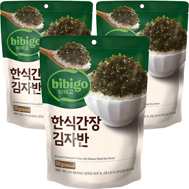 비비고 한식간장 김자반, 50g, 3개