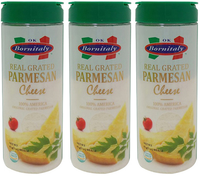 리얼 그레이티드 파마산치즈, 85g, 3개