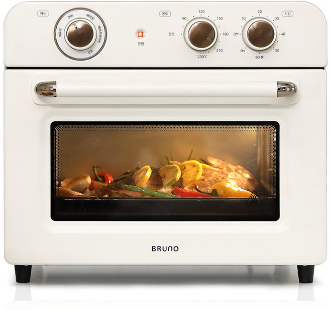 BRUnO 大容量烤箱氣炸鍋 17L, BAF-2406, 米色
