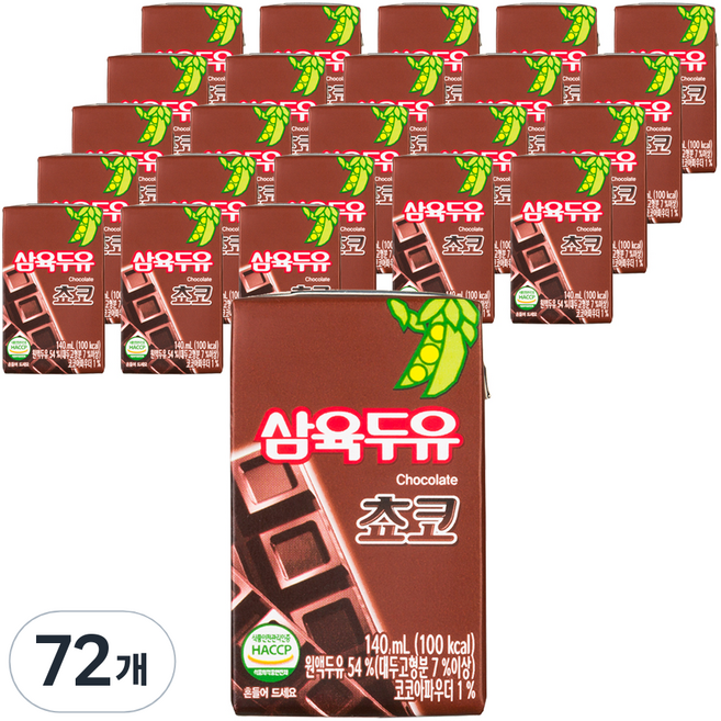 삼육두유 초코맛, 140ml, 72개