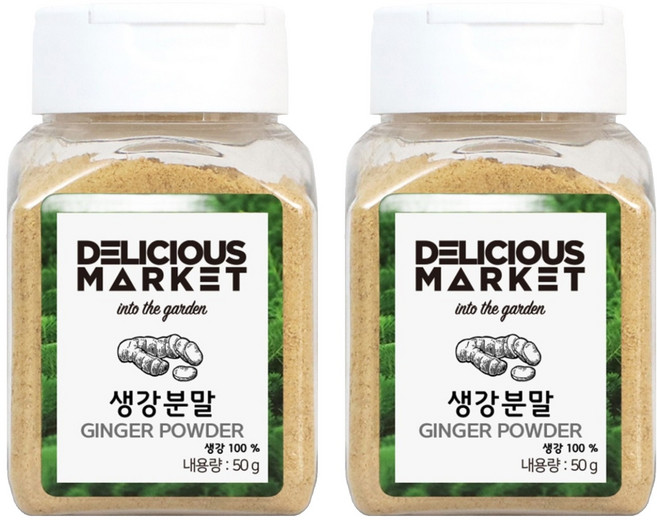 딜리셔스마켓 생강 분말 소형, 50g, 2개