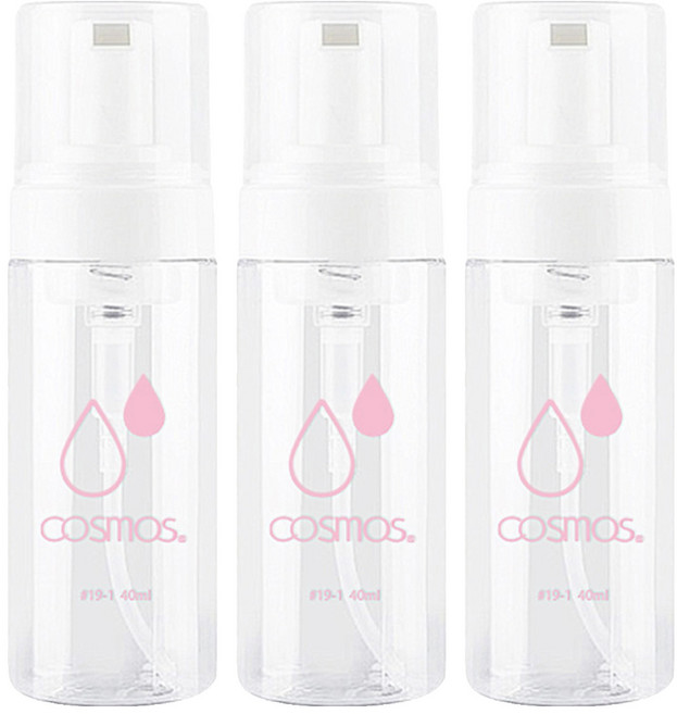 台灣 COSMOS 慕絲瓶 #19 40ml, 透明色, 3個