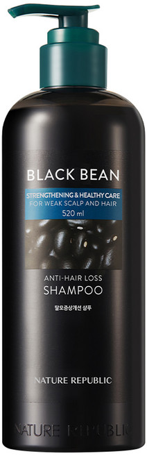 네이처리퍼블릭 블랙빈 안티 헤어로스 샴푸, 520ml, 1개